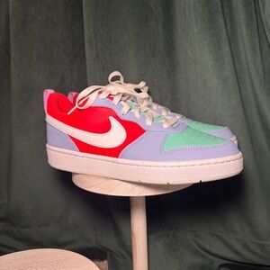 Nike Court Borough Low 2 Big Kids 7Y Women's 8.5 Pastel Red Purple DV5456-400